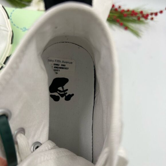 Men’s off-white mid top vulcanize sneaker size 40 - Picture 6 of 8